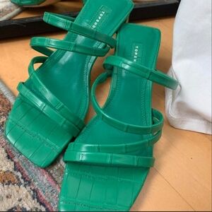 Topshop Kelly Green Strappy Sandals